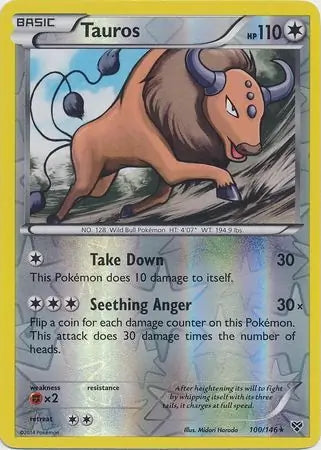 XY Tauros #100/146 reverse holo